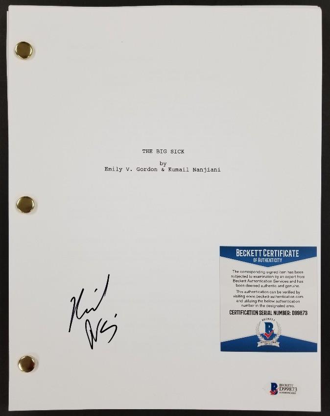 Actor/Writer KUMAIL NANJIANI Signed THE BIG SICK Movie Script ~ Beckett BAS COA