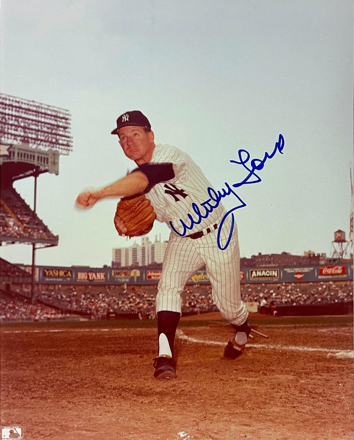 Whitey Ford signed New York Yankees MLB 8x10 Photo-Tuff Stuff COA -HOF/WS MVP/CY