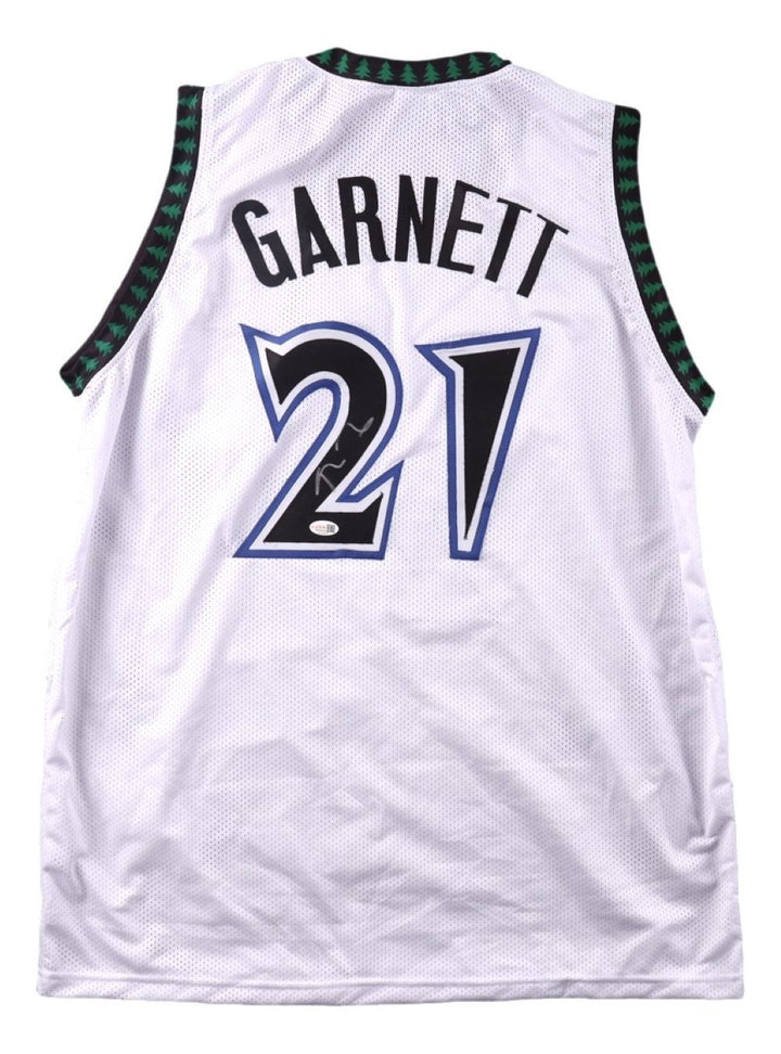 Kevin Garnett Minnesota Signed White Basketball Jersey JSA QR