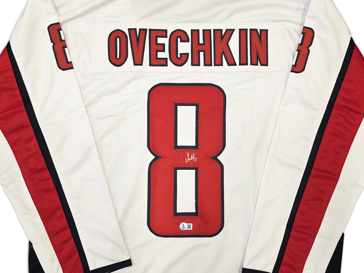 Washington Capitals Alex Ovechkin Signed White Jersey Beckett