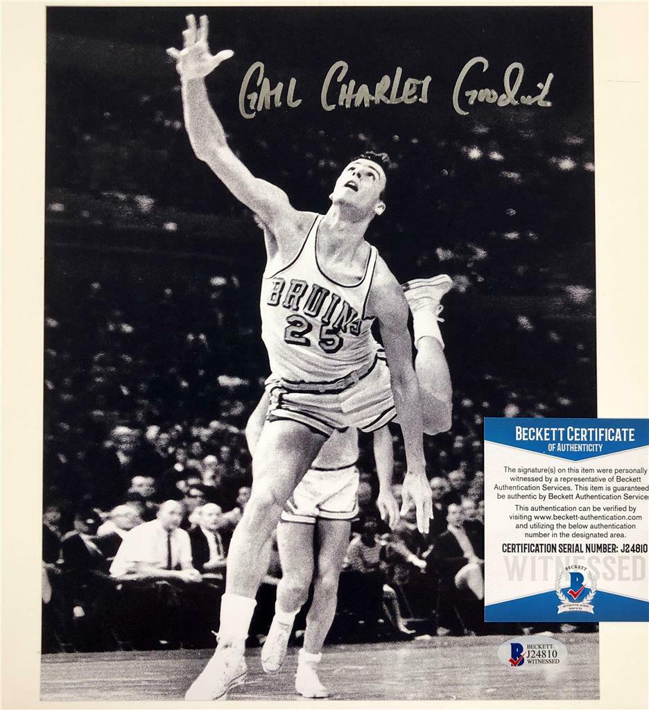 GAIL CHARLES GOODRICH signed UCLA Bruins 8x10 photo ~ BAS COA Beckett Witnessed