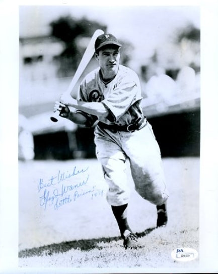 Lloyd Waner Signed Jsa Certed 8x10 Photo Autograph