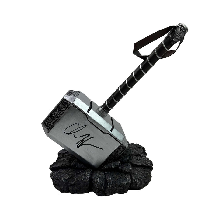 Autographed/Signed Chris Hemsworth Thor Mjolnir 17" Hammer Replica BAS COA