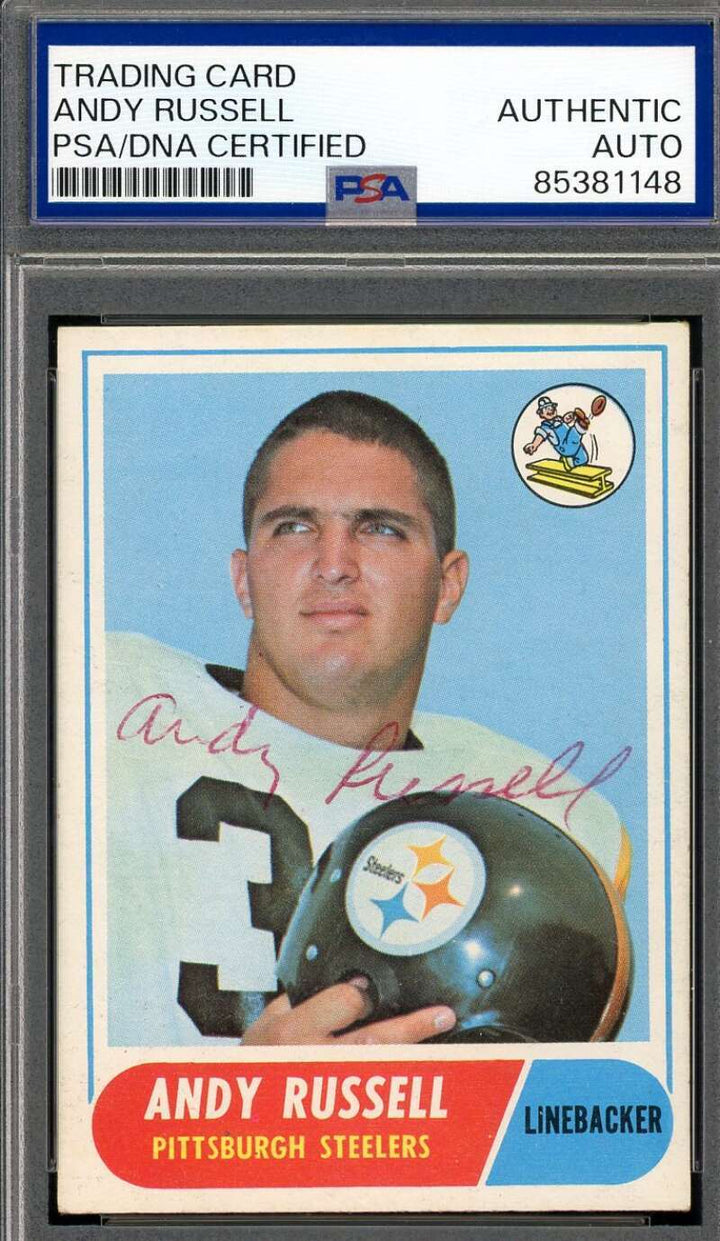 Andy Russell PSA DNA Vintage Signed 1968 Topps Rookie Autograph