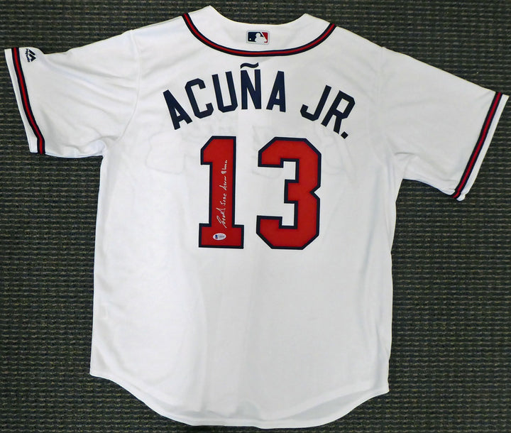 Atlanta Braves Ronald Jose Acuna Blanco Jr. Signed Majestic Cool Base White