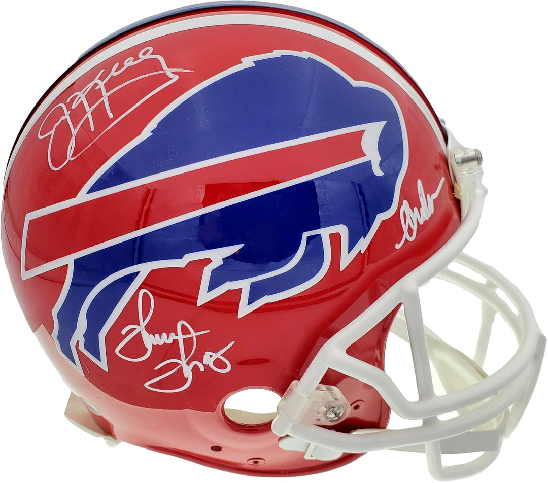 Bills Greats Auto Proline Full Size Red Helmet Jim Kelly, Thurman Thomas & Reed