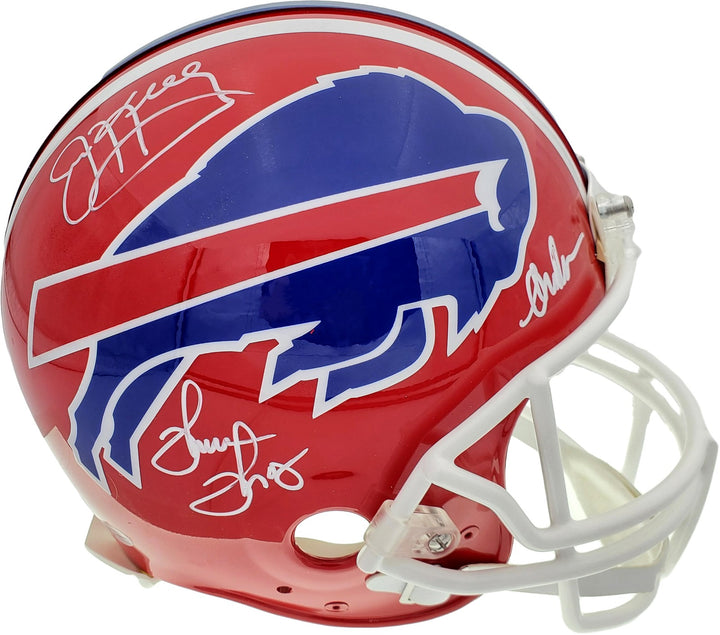 Bills Greats Auto Proline Full Size Red Helmet Jim Kelly, Thurman Thomas & Reed