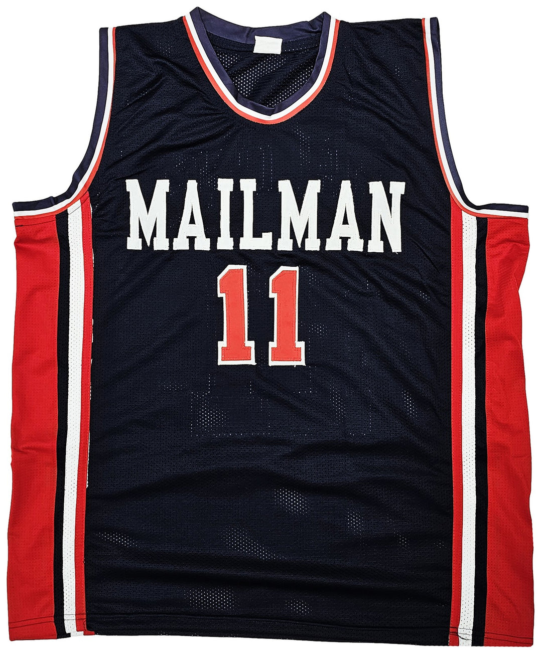 Team USA Karl Malone Autographed Signed Blue Jersey JSA