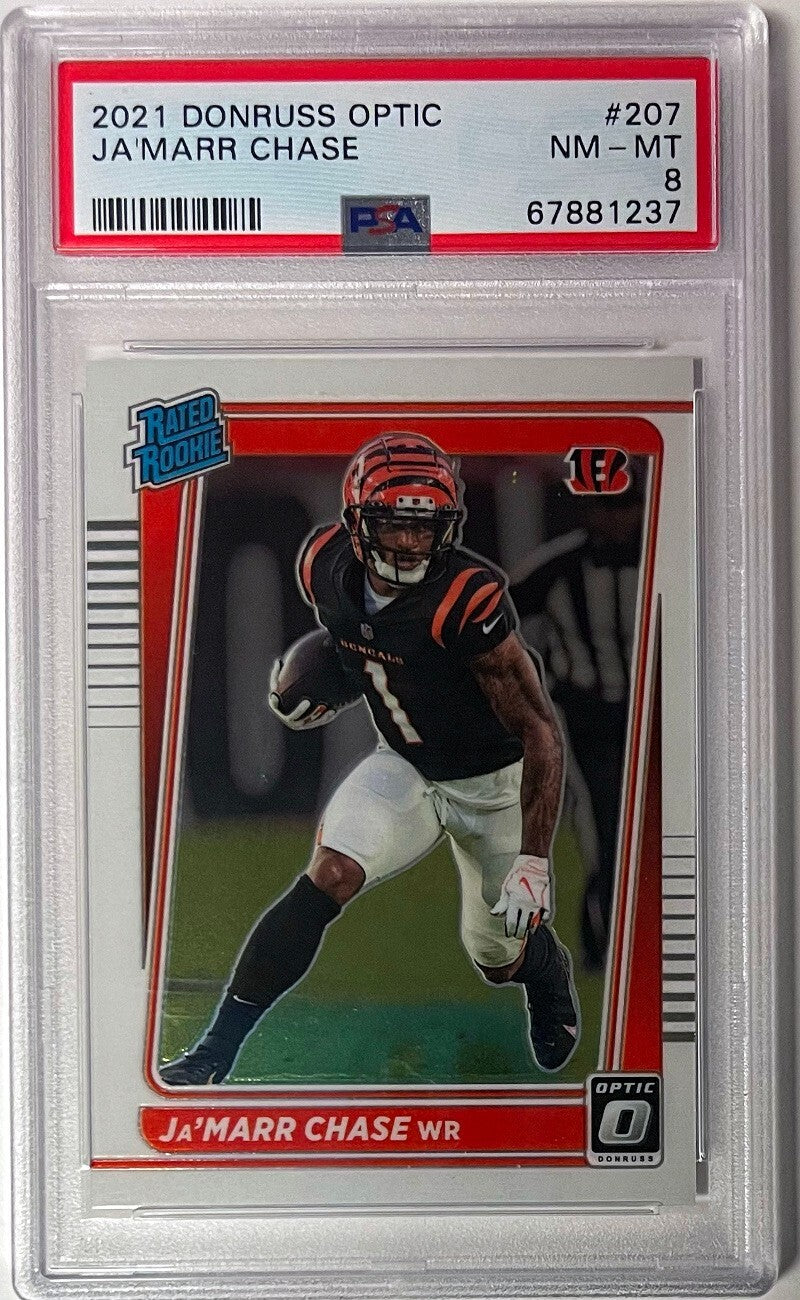 Ja'Marr Chase 2021 Panini Donruss Optic Rated Rookie Card (RC) #207- PSA Graded