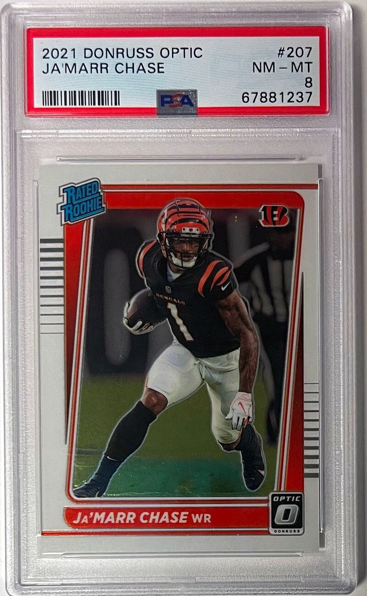 Ja'Marr Chase 2021 Panini Donruss Optic Rated Rookie Card (RC) #207- PSA Graded