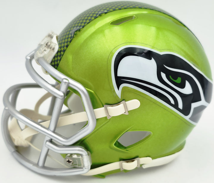 Jarran Reed Signed Seattle Seahawks Flash Green Speed Mini Helmet MCS Holo