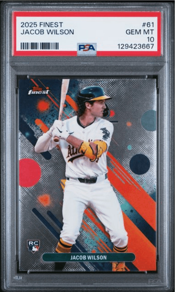 Graded 2025 Topps Finest Jacob Wilson #61 Rookie Card PSA 10 Gem Mint