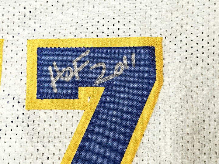 Warriors Chris Mullin, Tim Hardaway & Richmond Auto White Jersey Run TMC HOF BAS