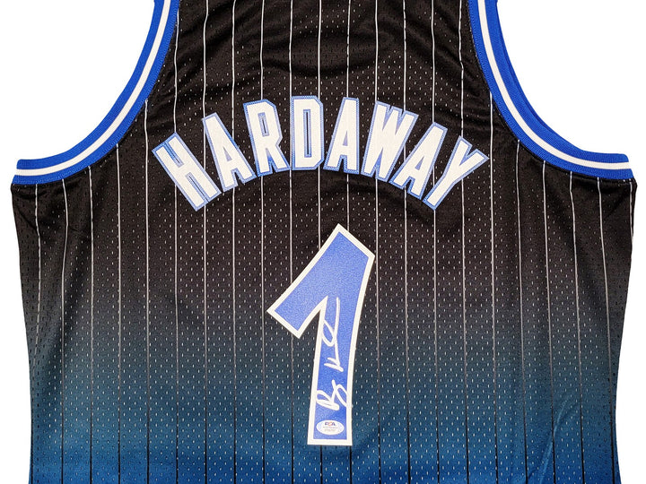Magic Penny Hardaway Auto Black Blue M & N Fadeaway 94 Swingman Jersey L PSA/DNA