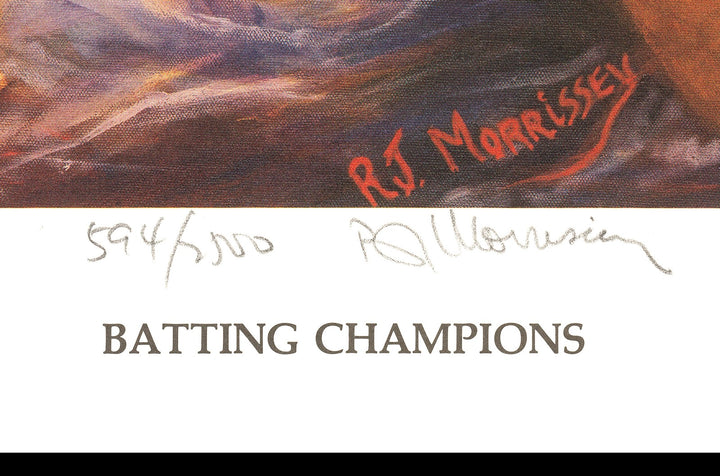 Wade Boggs & Tony Gwynn Signed 19x24 Lithograph Photo Red Sox & Padres #/2500