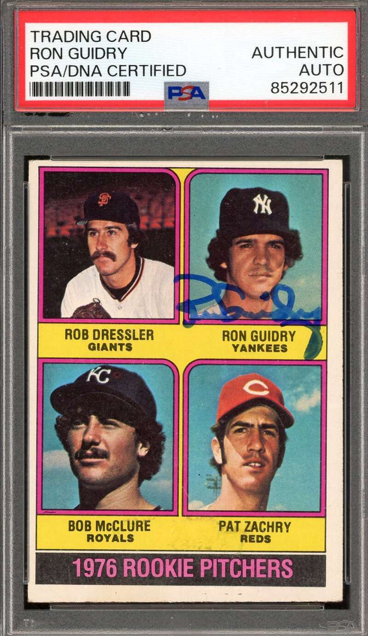 Ron Guidry PSA DNA Signed 1976 Topps Rookie Autograph