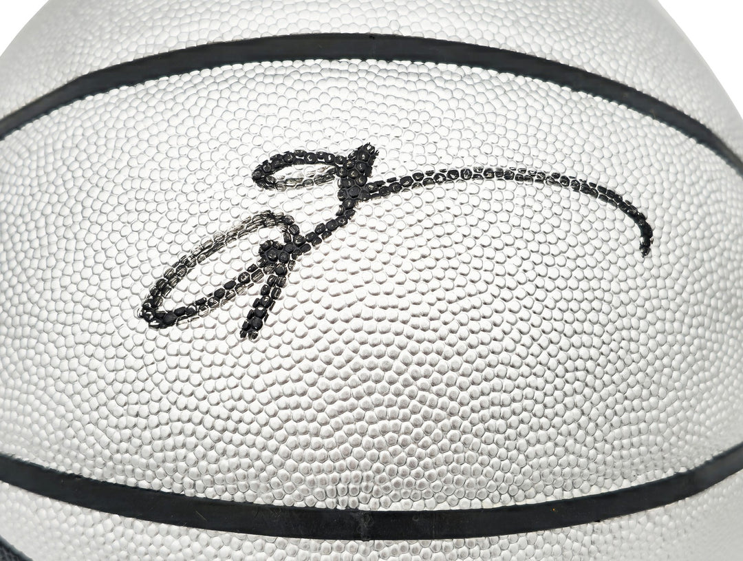 Allen Iverson Auto Platinum Edition Composite Leather Basketball 76ers Beckett