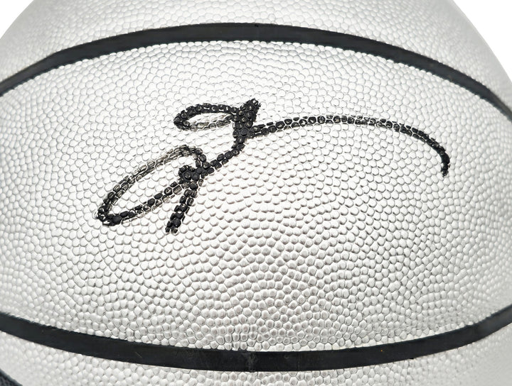 Allen Iverson Auto Platinum Edition Composite Leather Basketball 76ers Beckett