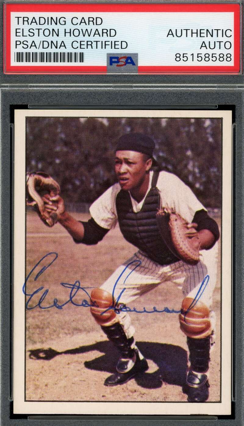Elston Howard PSA DNA Coa Signed 1979 TCMA Baseball History Series Autograph