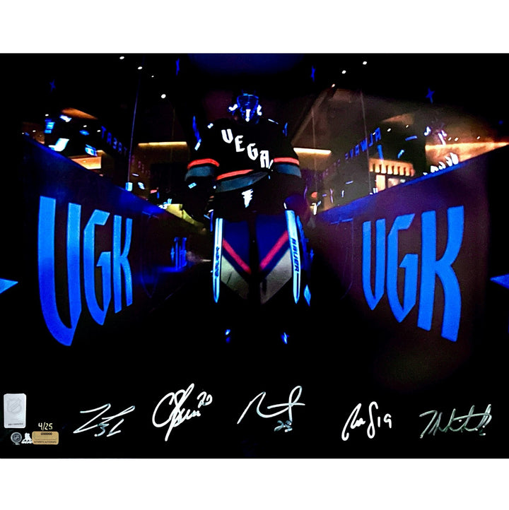 Vegas Golden Knights Retro Glow in the Dark 16x20 Signed Photo #D/25 IGM COA