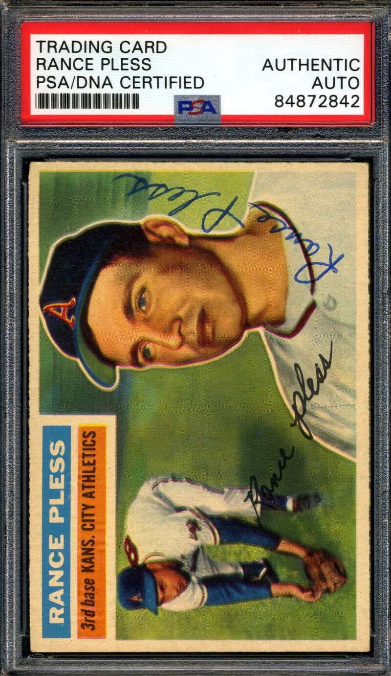 Rance Pless PSA DNA Signed 1956 Topps Autograph