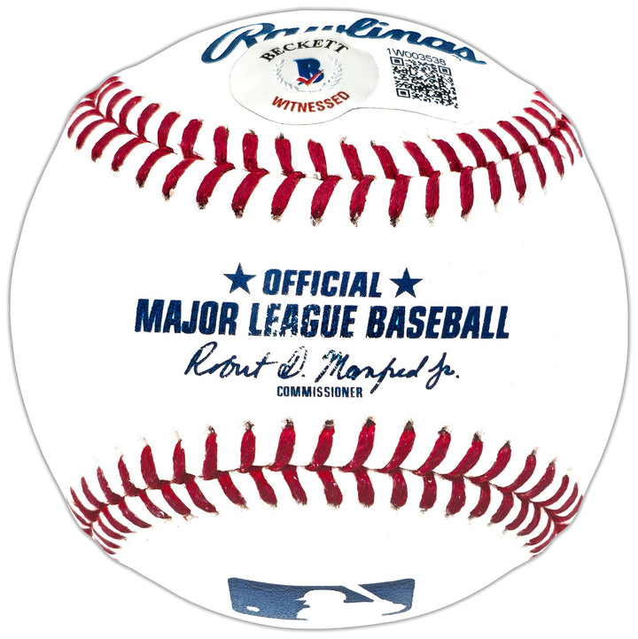 Matt McLain Signed Official MLB Baseball Reds "1st MLB HR 5/23/23" Beckett Wit