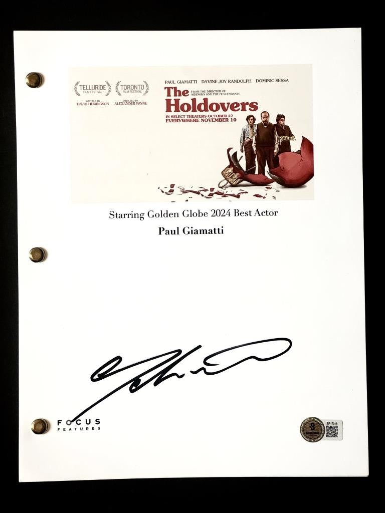 Dominic Sessa signed The Holdovers script autograph ~ Beckett BAS
