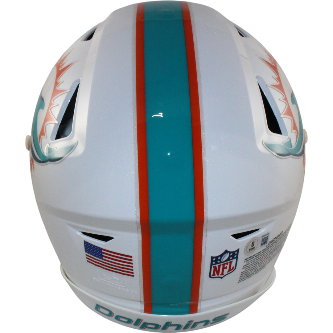 Devon Achane Autographed Miami Dolphins SpeedFlex Helmet Beckett Witness 54968