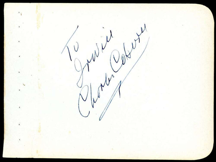 Charles Coburn JSA Coa Signed Album Page Autograph