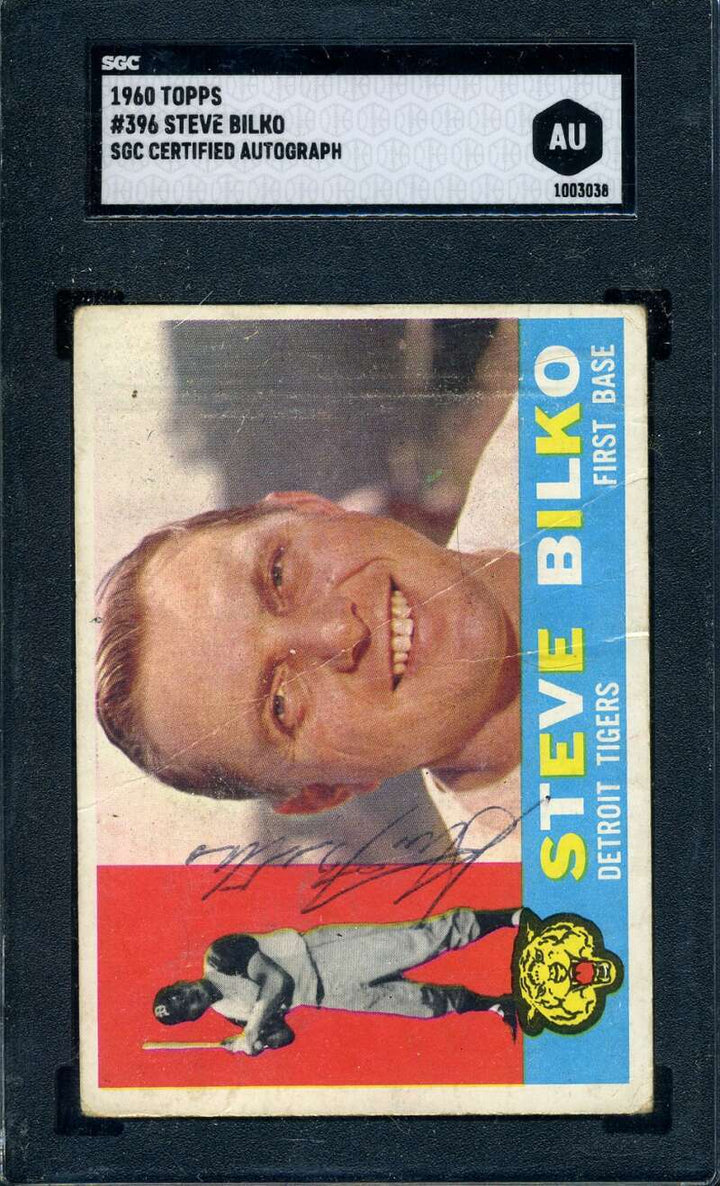 Steve Bilko SGC Signed 1960 Topps Autograph