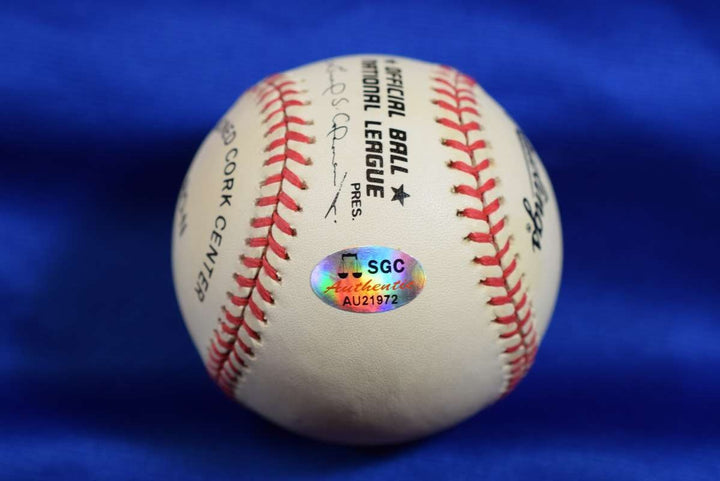 Ernie Banks SGC COA Autograph National League Signed Baseball