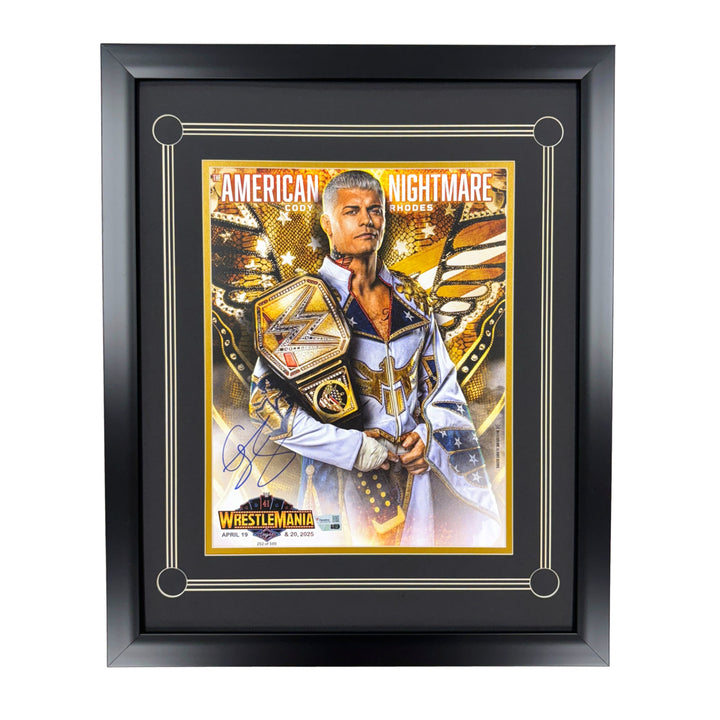 Cody Rhodes Autographed WWE Wrestlemania Vegas 11x14 Photo Framed Fanatics