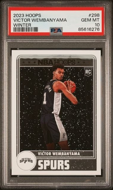 Graded 2023 Panini Hoops Victor Wembanyama #298 Winter RC Card PSA 10