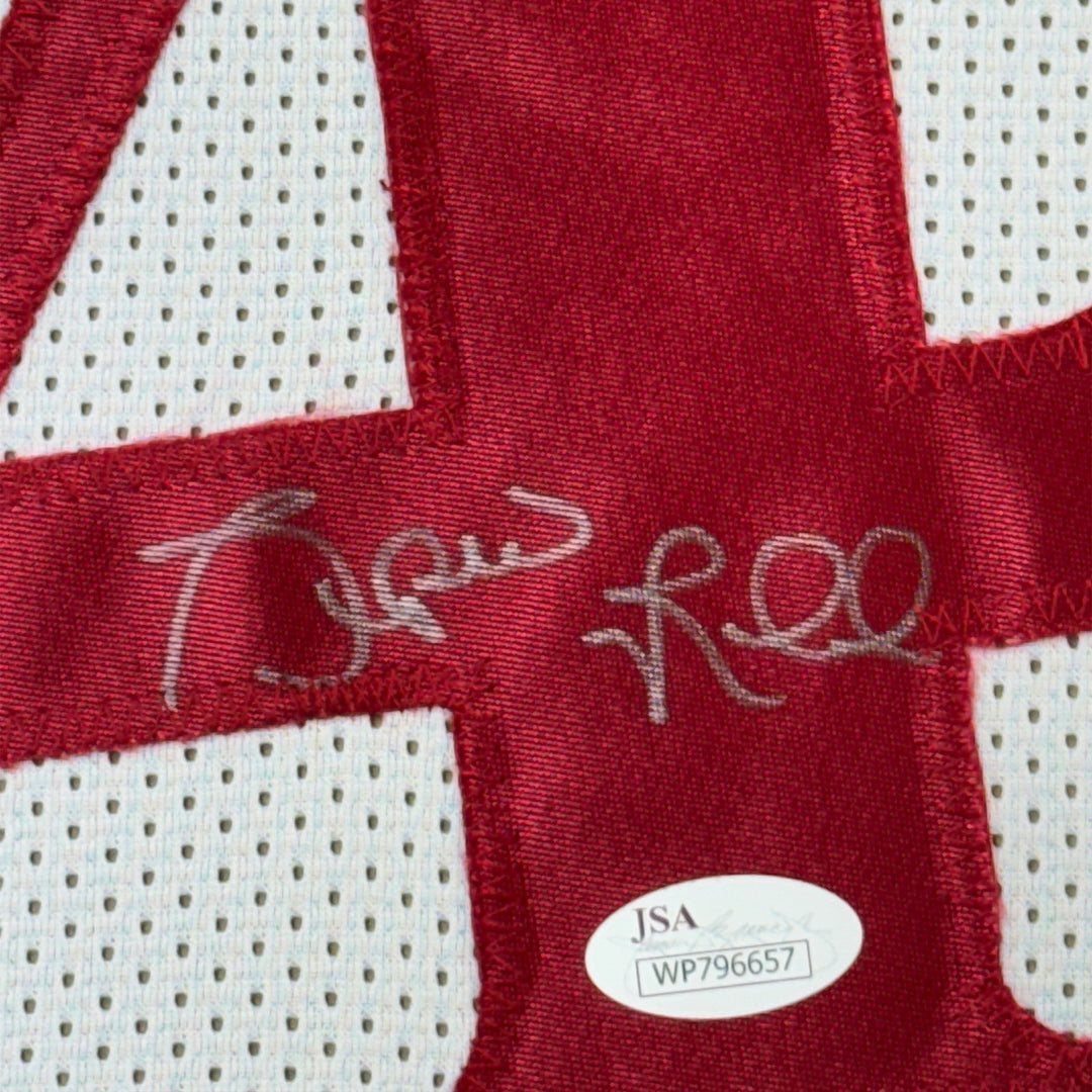 FRAMED Autographed/Signed SPUD WEBB 33x42 Atlanta White Jersey JSA COA Auto