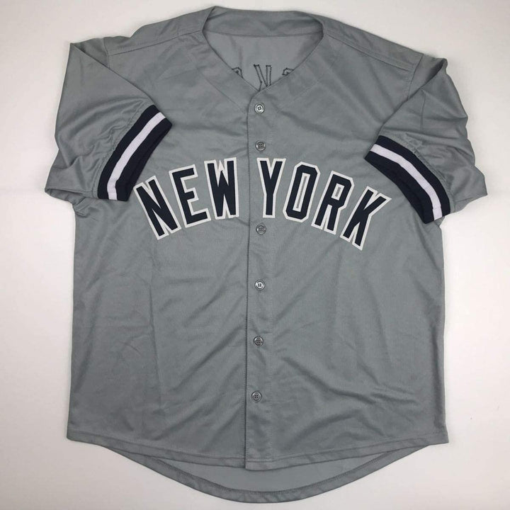 Autographed/Signed REGGIE JACKSON New York Grey Jersey JSA COA Auto