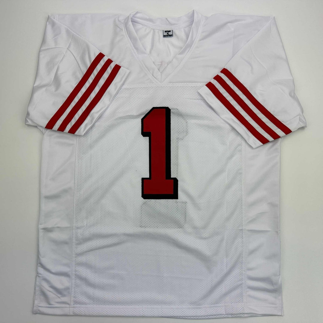 Signed Deebo Samuel Sr. San Francisco White Alternate Jersey JSA COA