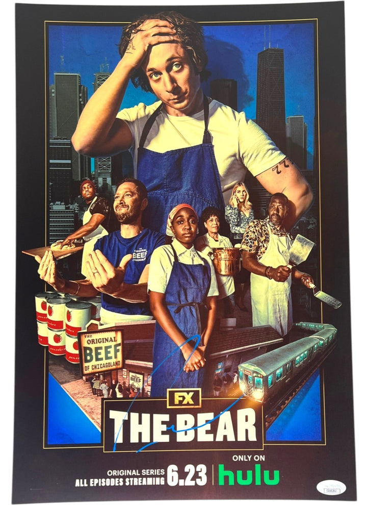 JEREMY ALLEN WHITE SIGNED AUTOGRAPHED THE BEAR 12x18 TV POSTER PHOTO JSA COA C
