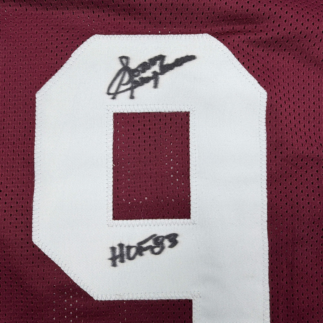 Autographed/Signed Sonny Jurgensen HOF 83 Washington Burgundy Football Jersey Be
