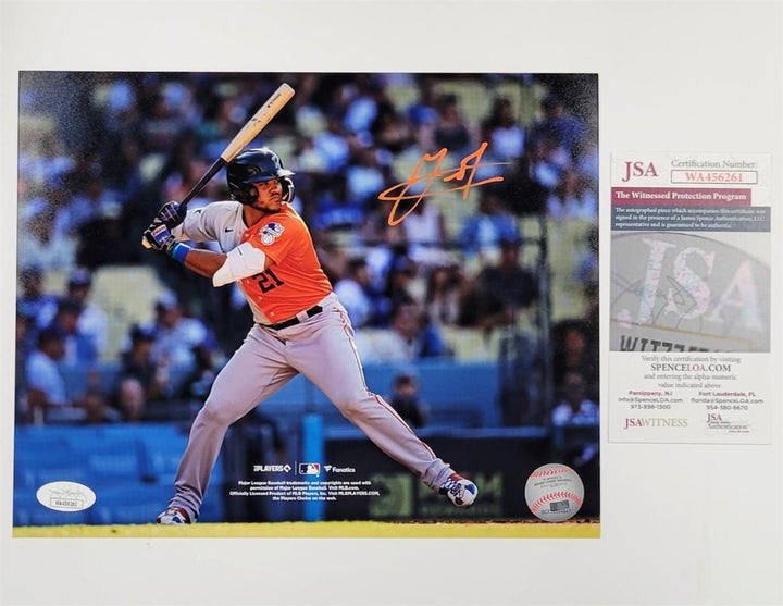 Yainer Diaz signed Houston Astros 8x10 Photo autograph ~ JSA Witness COA