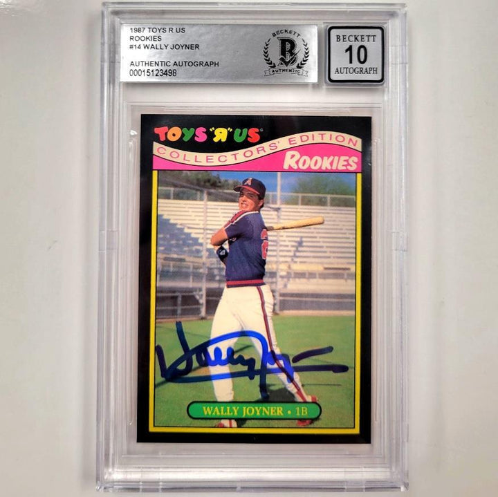 Wally Joyner autograph signed 1987 Toys R Us RC rookie card BAS BGS 10 auto
