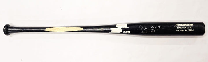 Robinson Cano Signed Game Used Black SSK Baseball Bat Yankees Game Used PSA/DNA