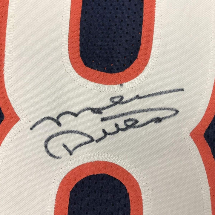 Autographed/Signed MIKE DITKA Chicago Blue Stat Jersey JSA COA Auto