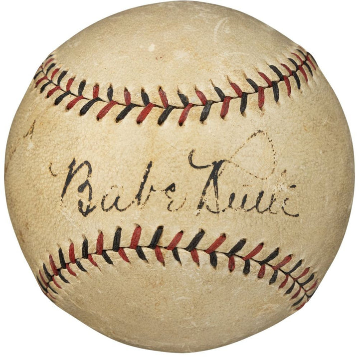 Babe Ruth Lou Gehrig Yankees 1920s Signed Spalding NL Baseball BAS+PSA LOA