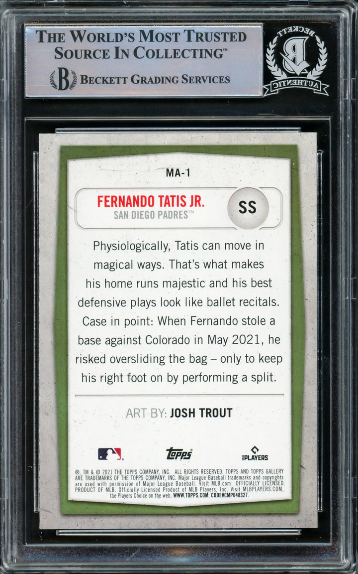 Fernando Tatis Jr. Signed 2021 Topps Gallery Modern Artists Card #MA-1 San
