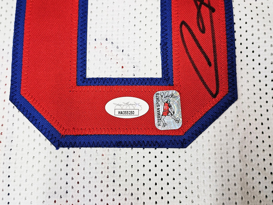Detroit Pistons Dennis Rodman Autographed Signed White Jersey JSA