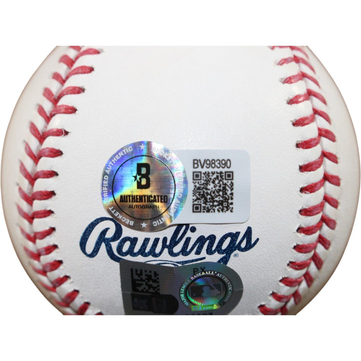 Travis Bassana Signed Cleveland Guardians OML Baseball 1st Pick Beckett 56305