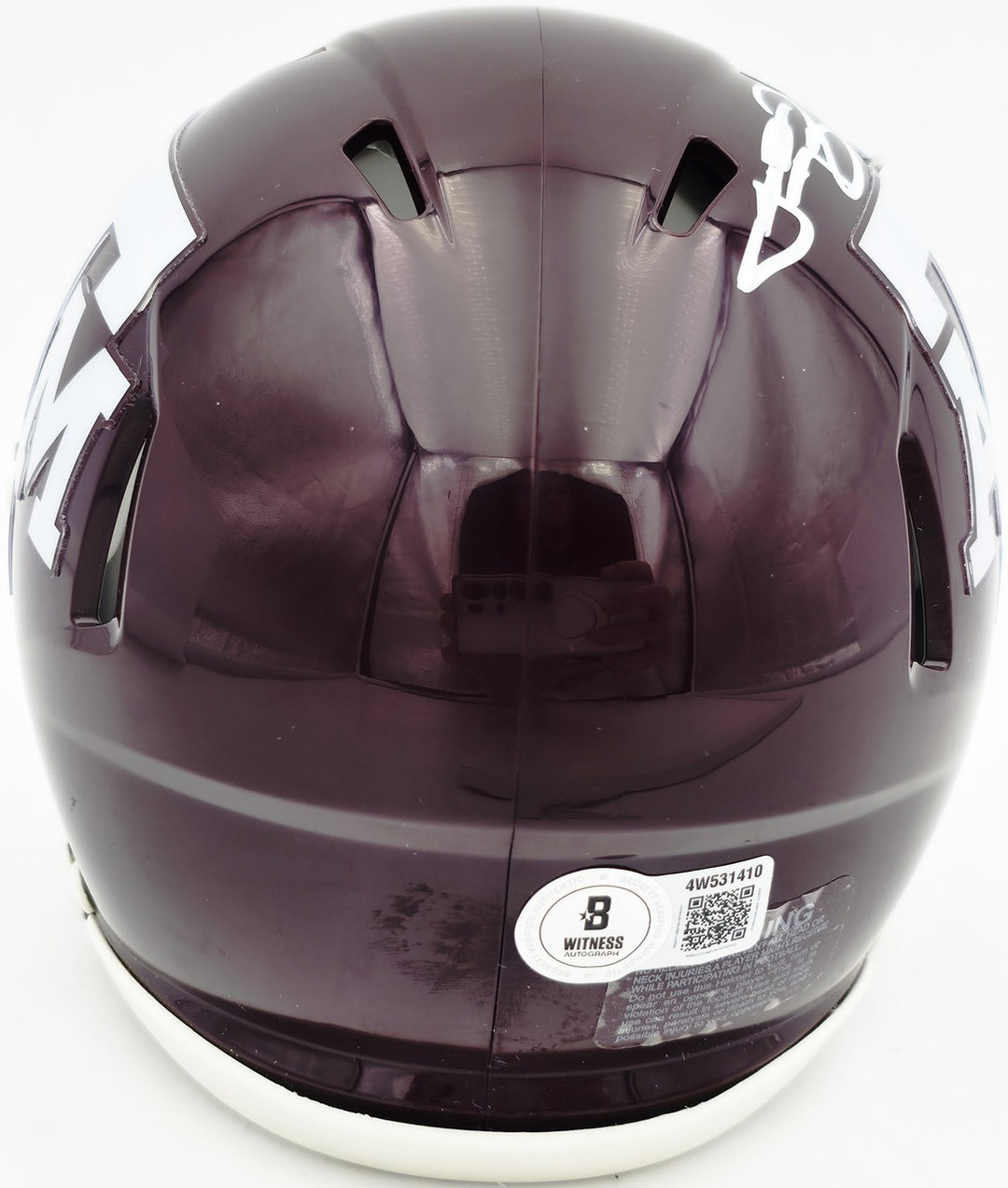 Johnny Manziel Signed Texas A&M Aggies Maroon Speed Mini Helmet Beckett Witness