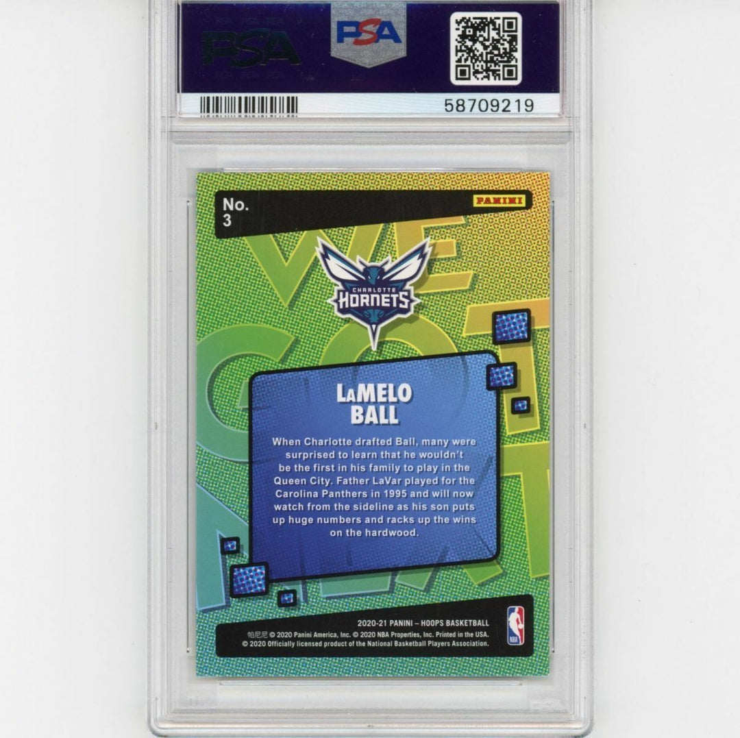 Graded 2020-21 Panini Hoops LAMELO BALL #3 We Got Next Rookie RC Card PSA 10