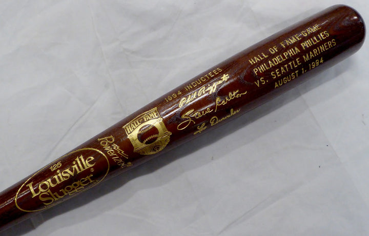 Unsigned 1994 Baseball HOF Induction Bat Phil Rizzuto Steve Carlton Leo Durocher