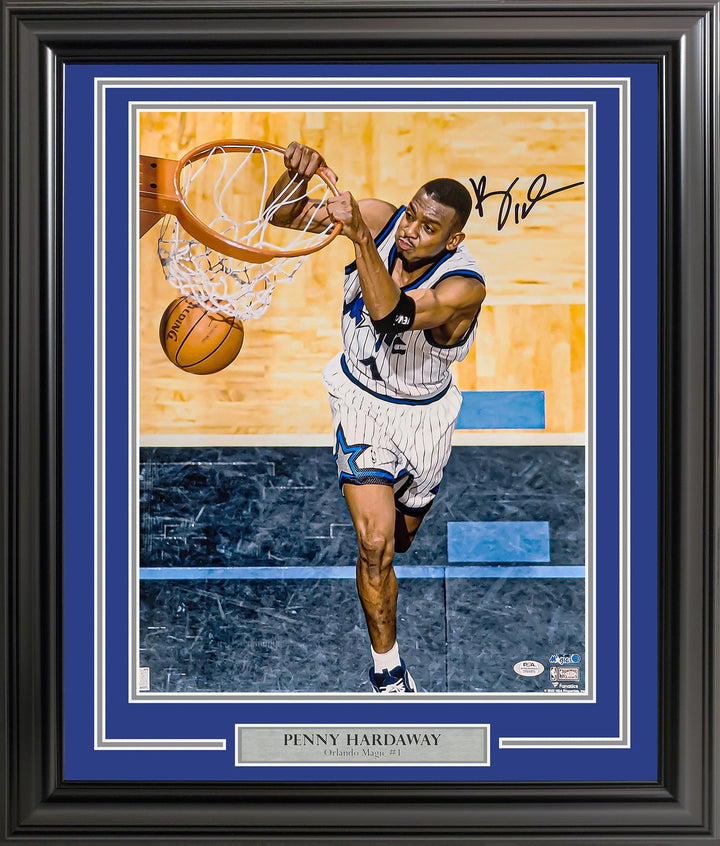 Anfernee "Penny" Hardaway Signed Framed 16x20 Photo Orlando Magic PSA/DNA